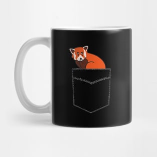 Red panda in pocket Mug